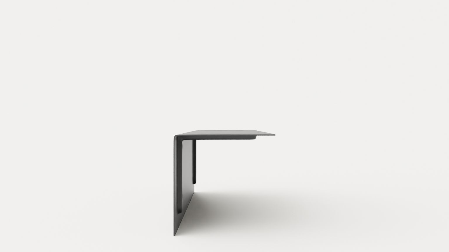 Bracket Shelf - Dark Grey Low-poly 3D model_2