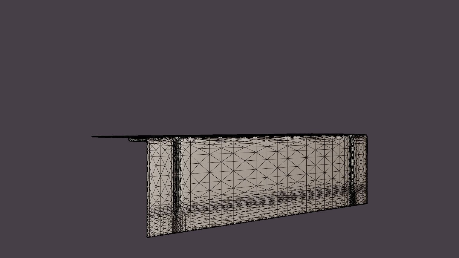 Bracket Shelf - Dark Grey Low-poly 3D model_6