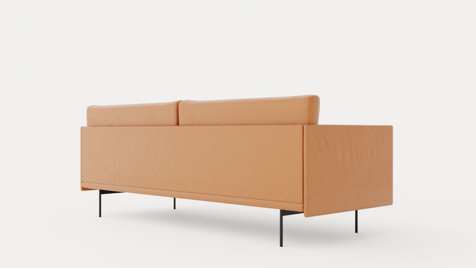 Outline 3-Seater Sofa Low-poly 3D model_3