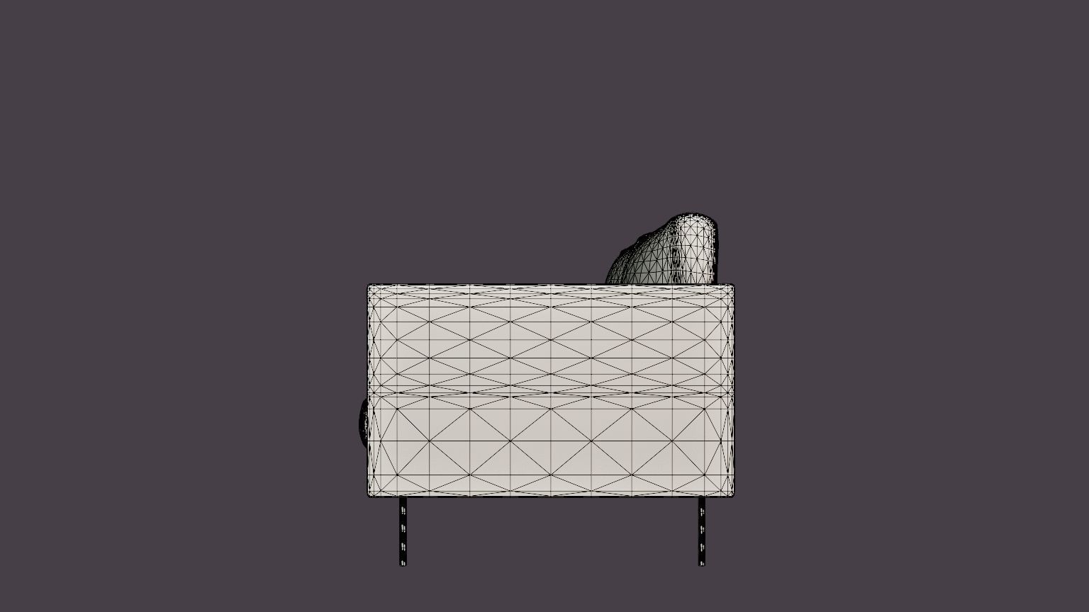 Outline 3-Seater Sofa Low-poly 3D model_7