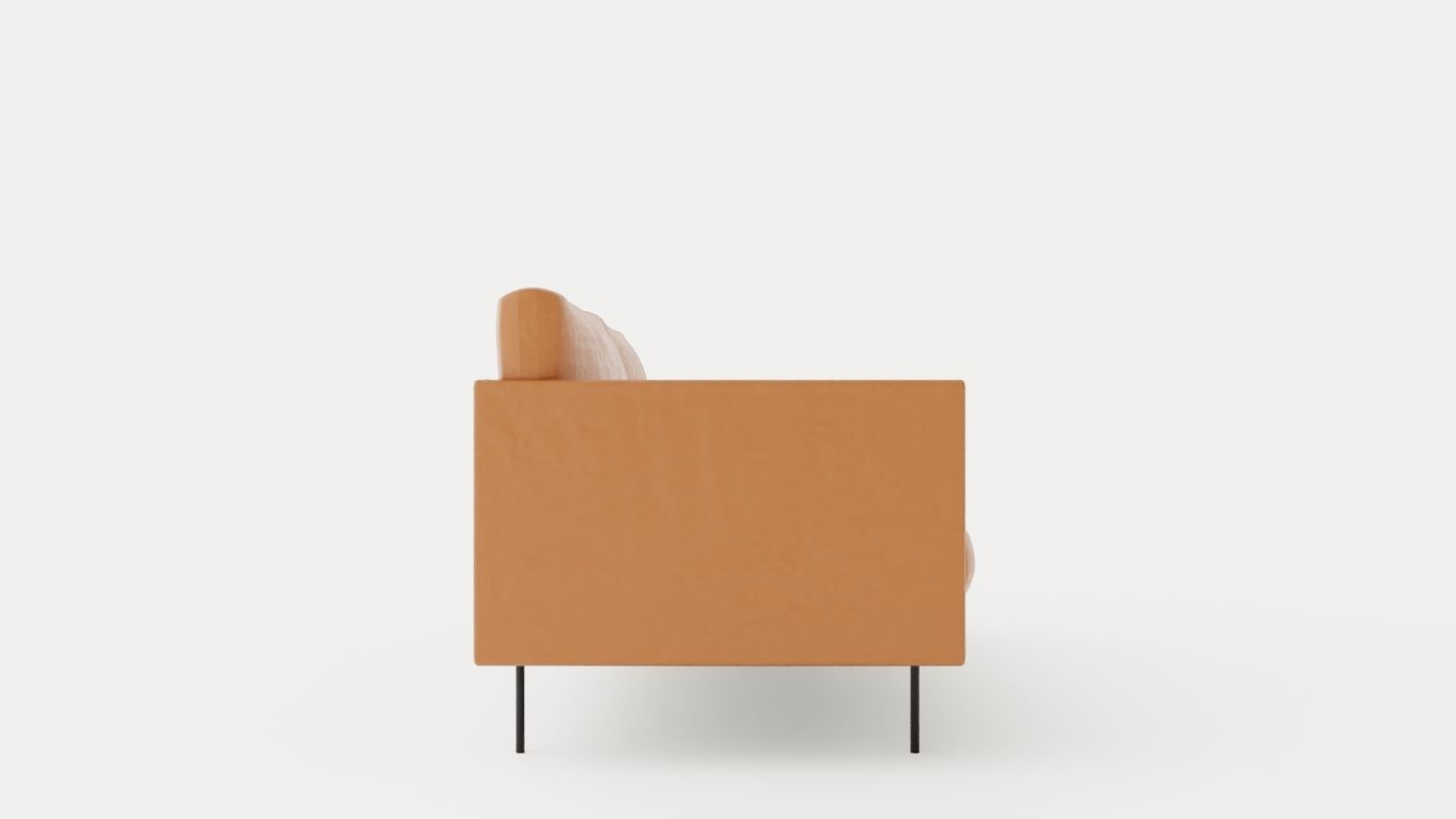 Outline 3-Seater Sofa Low-poly 3D model_2