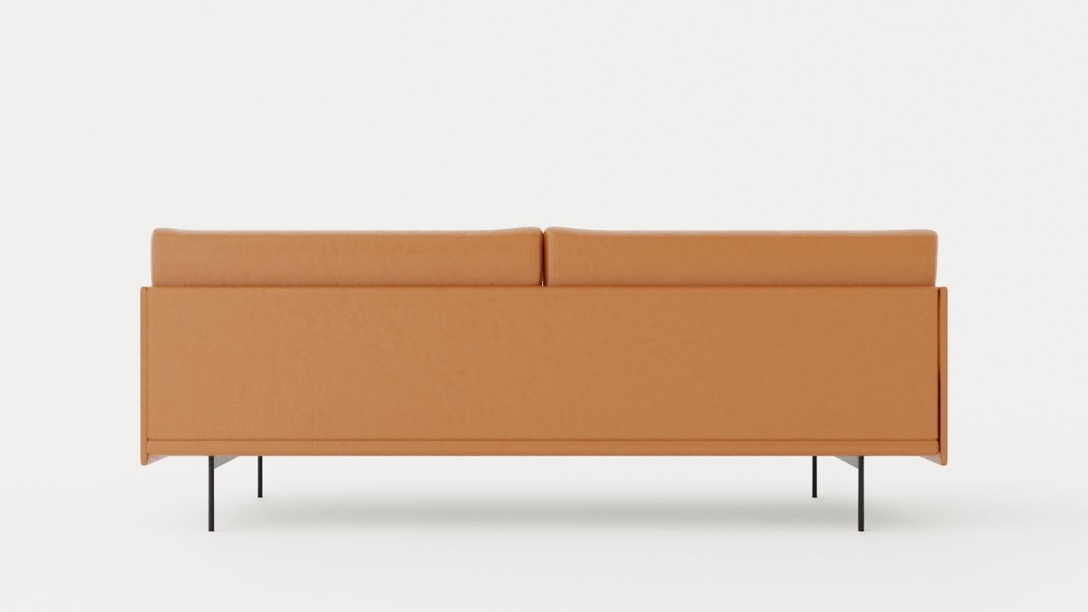 Outline 3-Seater Sofa Low-poly 3D model_4