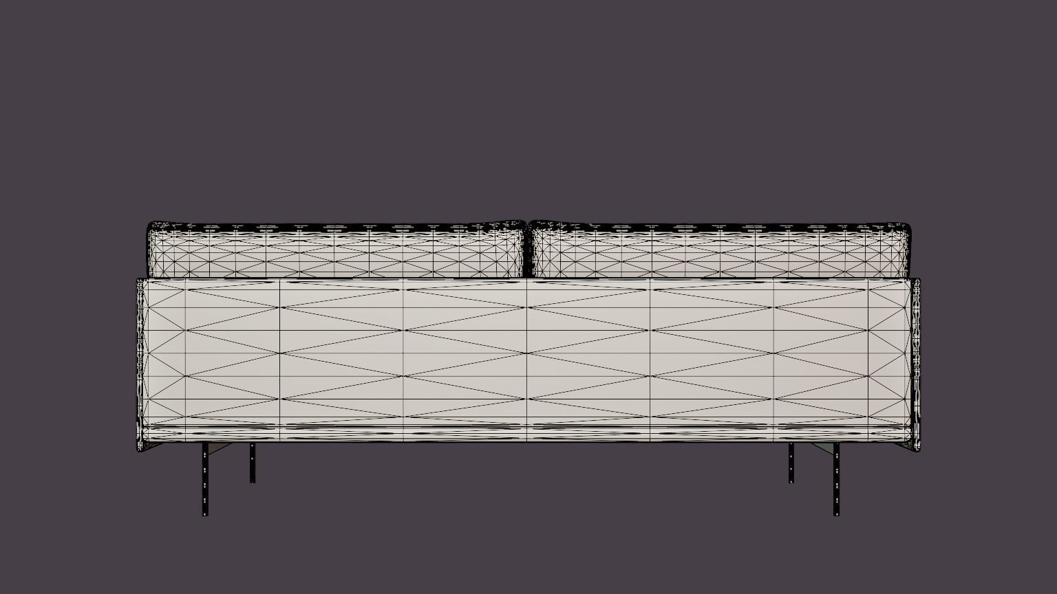 Outline 3-Seater Sofa Low-poly 3D model_5