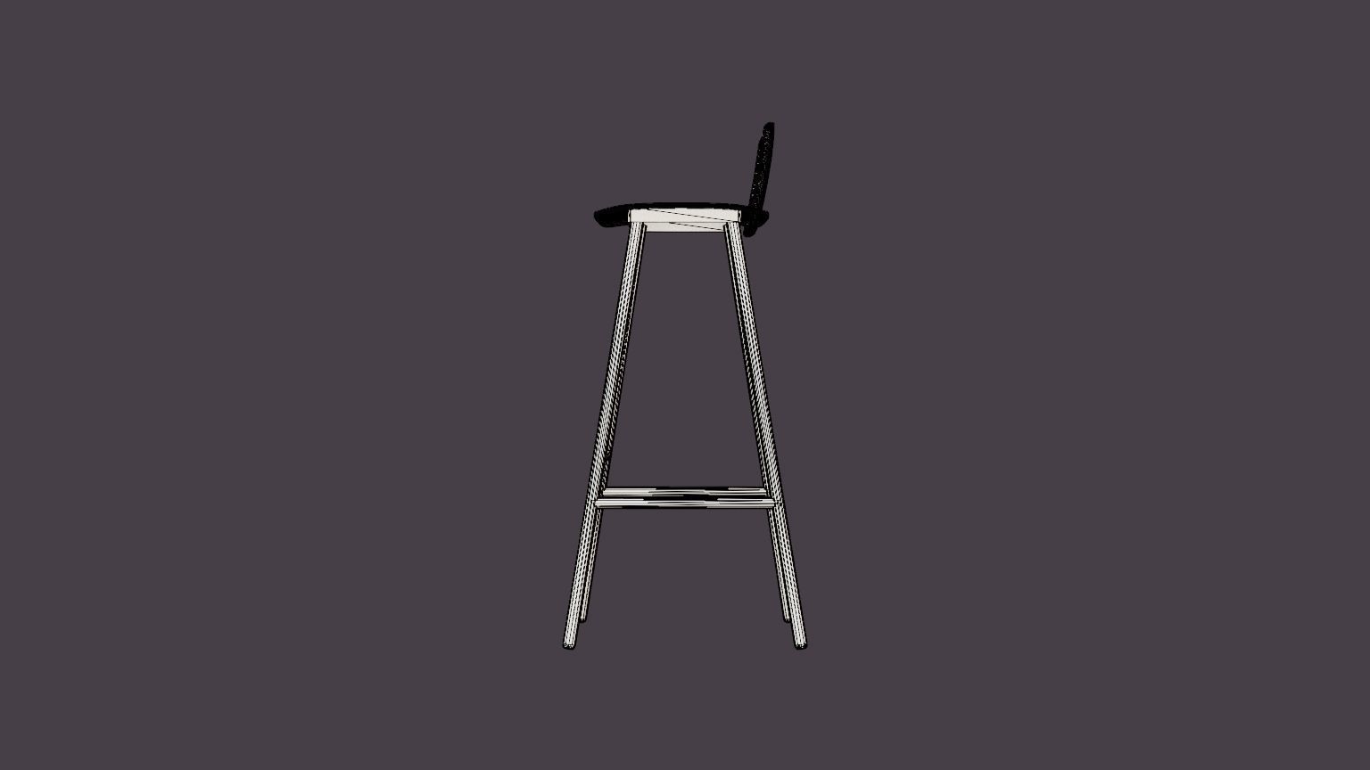 Nerd Barstool Low-poly 3D model_7