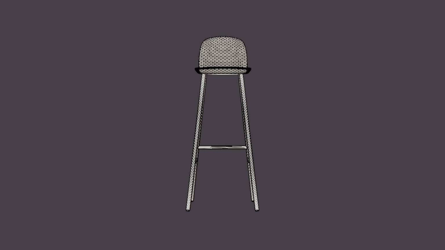 Nerd Barstool Low-poly 3D model_5