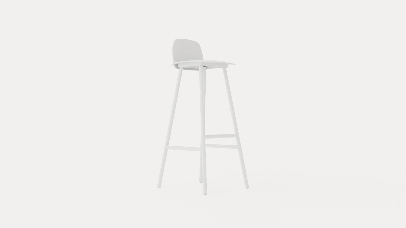 Nerd Barstool Low-poly 3D model_1