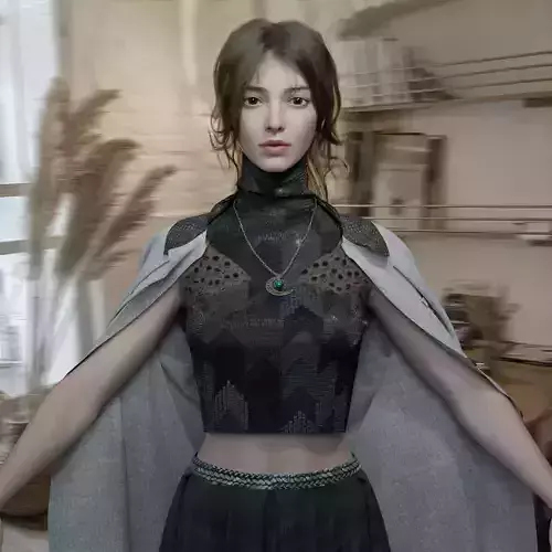 FullBody AsianGirl  Xgen hair  3D model