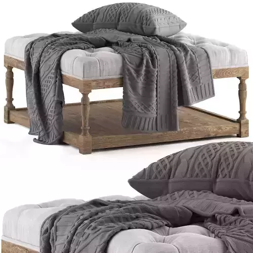 Provinvial Home Living Chesterfield Coffee Table