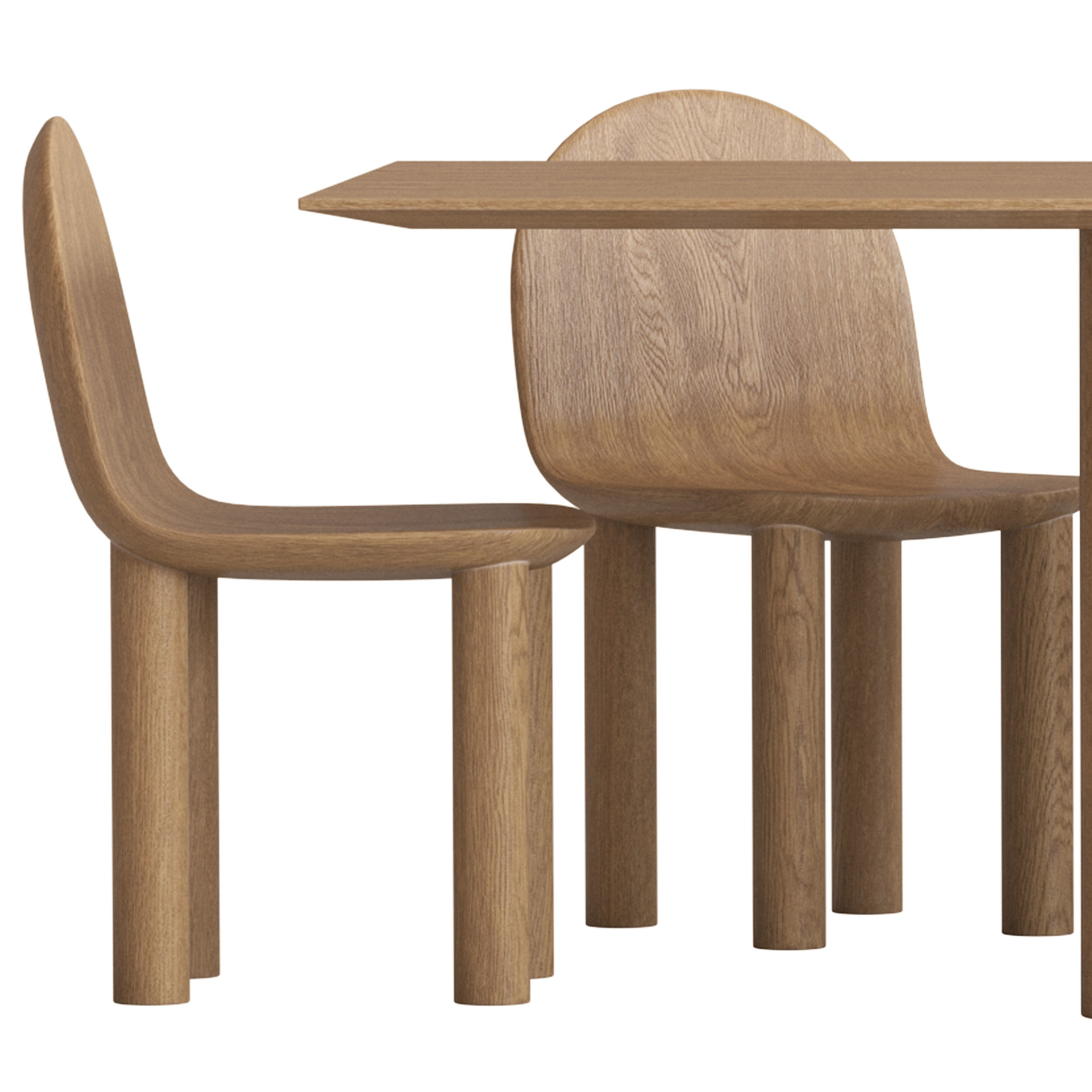 Sarah Ellison Earth Table and Arch Chair 3D model_4