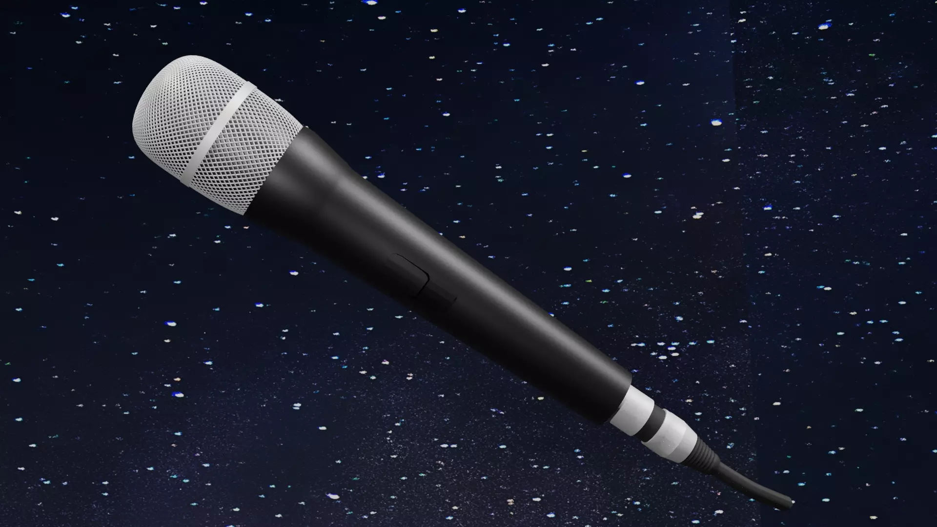 microphone 3d model Low-poly 3D model