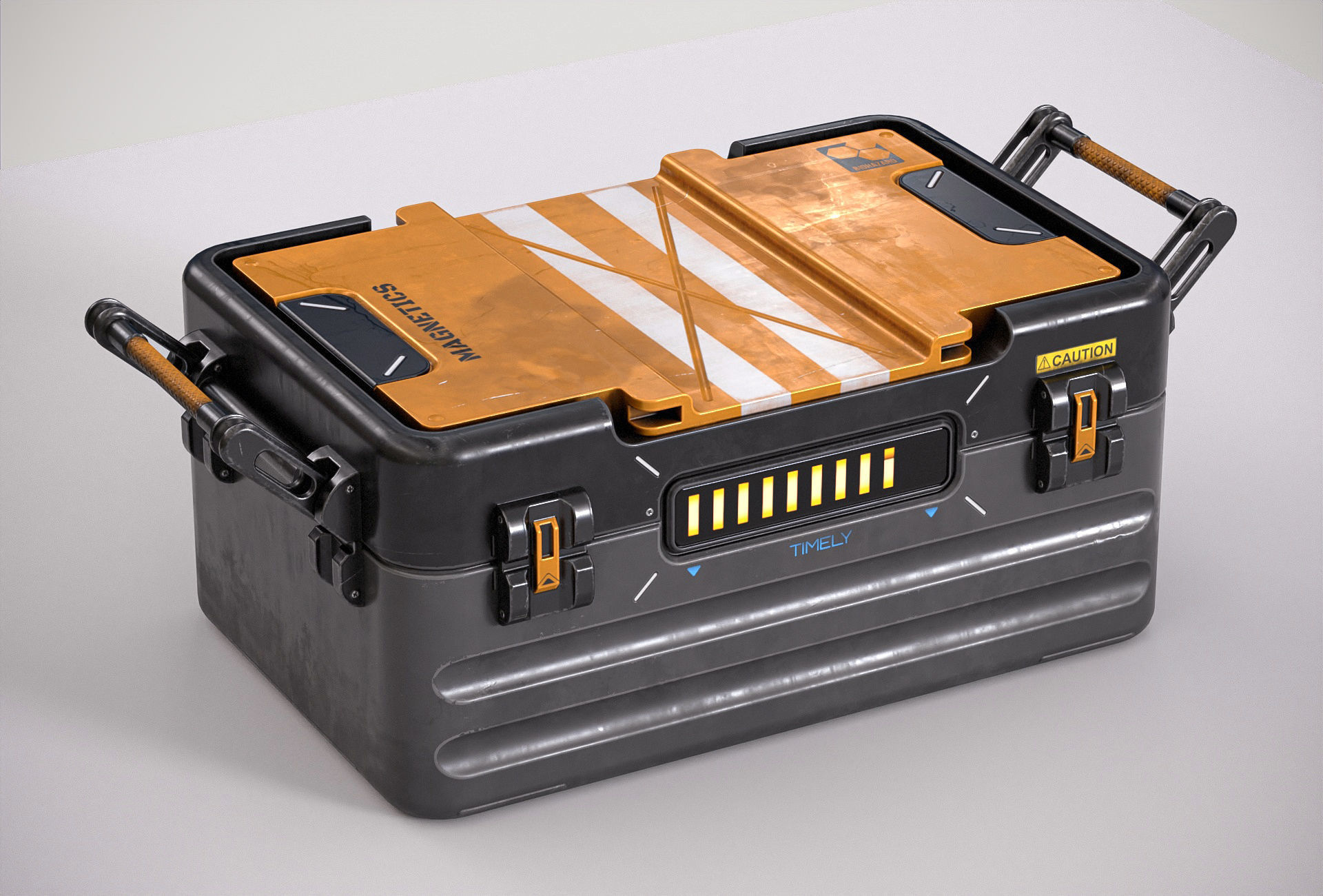 Sci-fi Crate PBR Low-poly 3D model_2