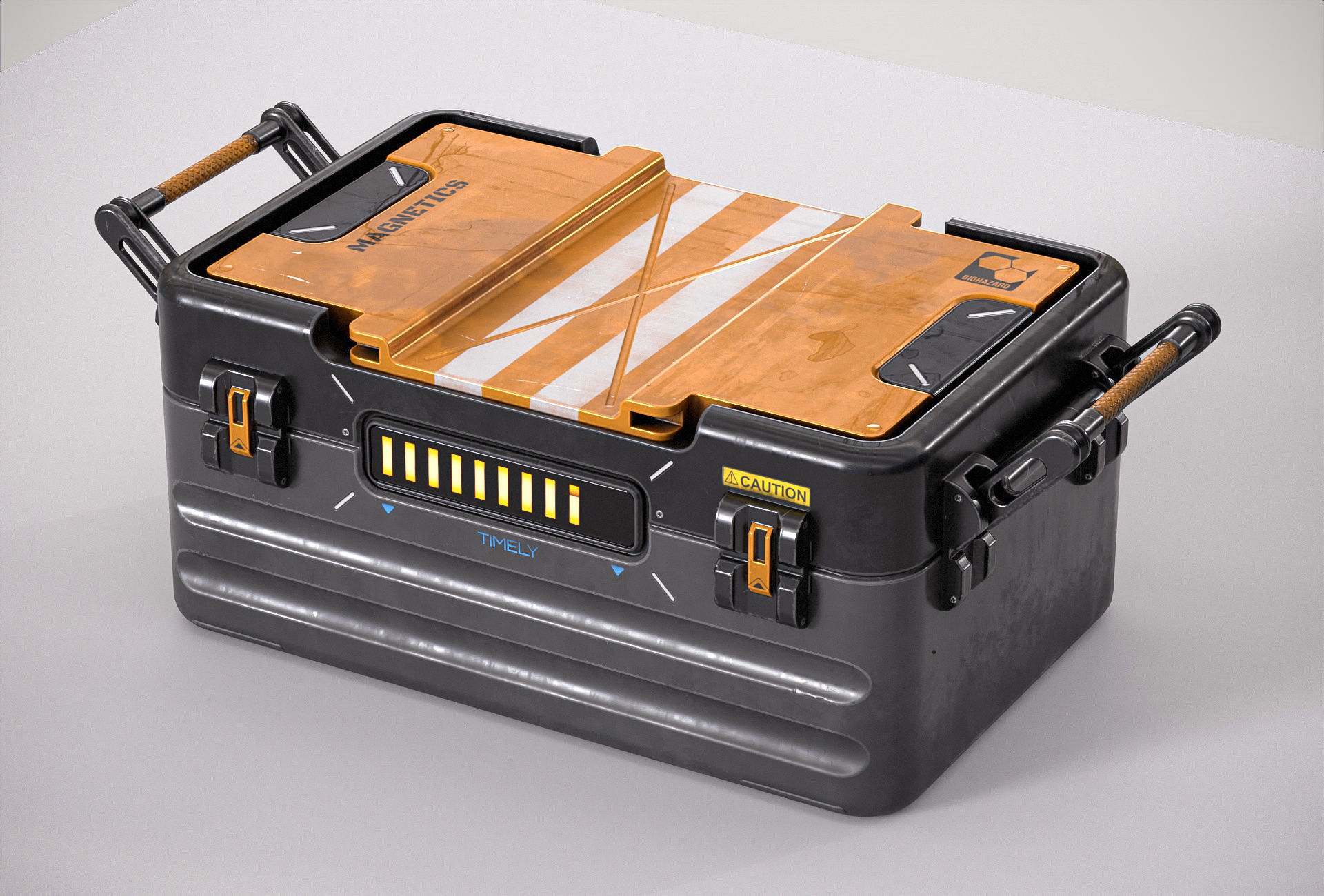 Sci-fi Crate PBR Low-poly 3D model_3