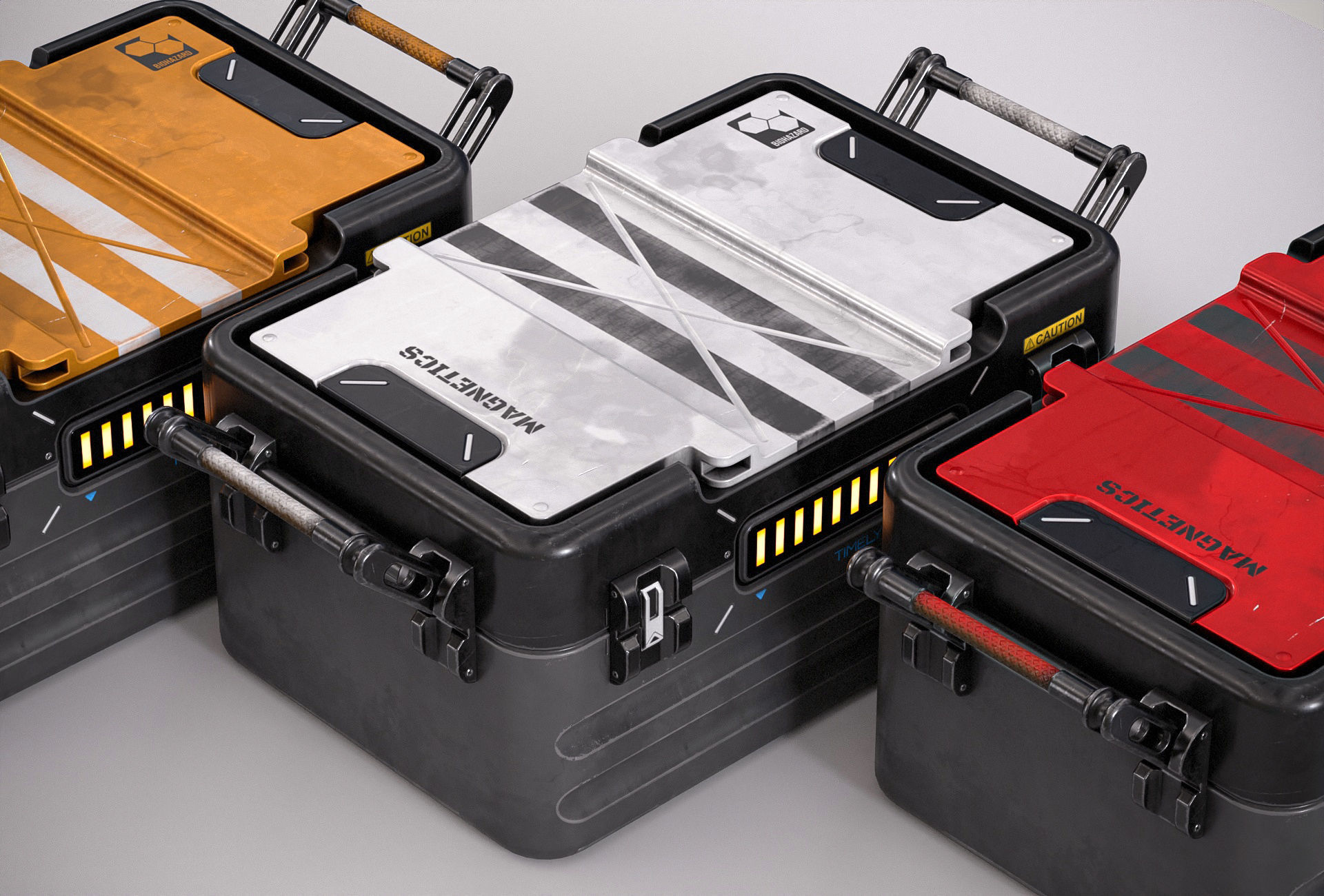 Sci-fi Crate PBR Low-poly 3D model_10