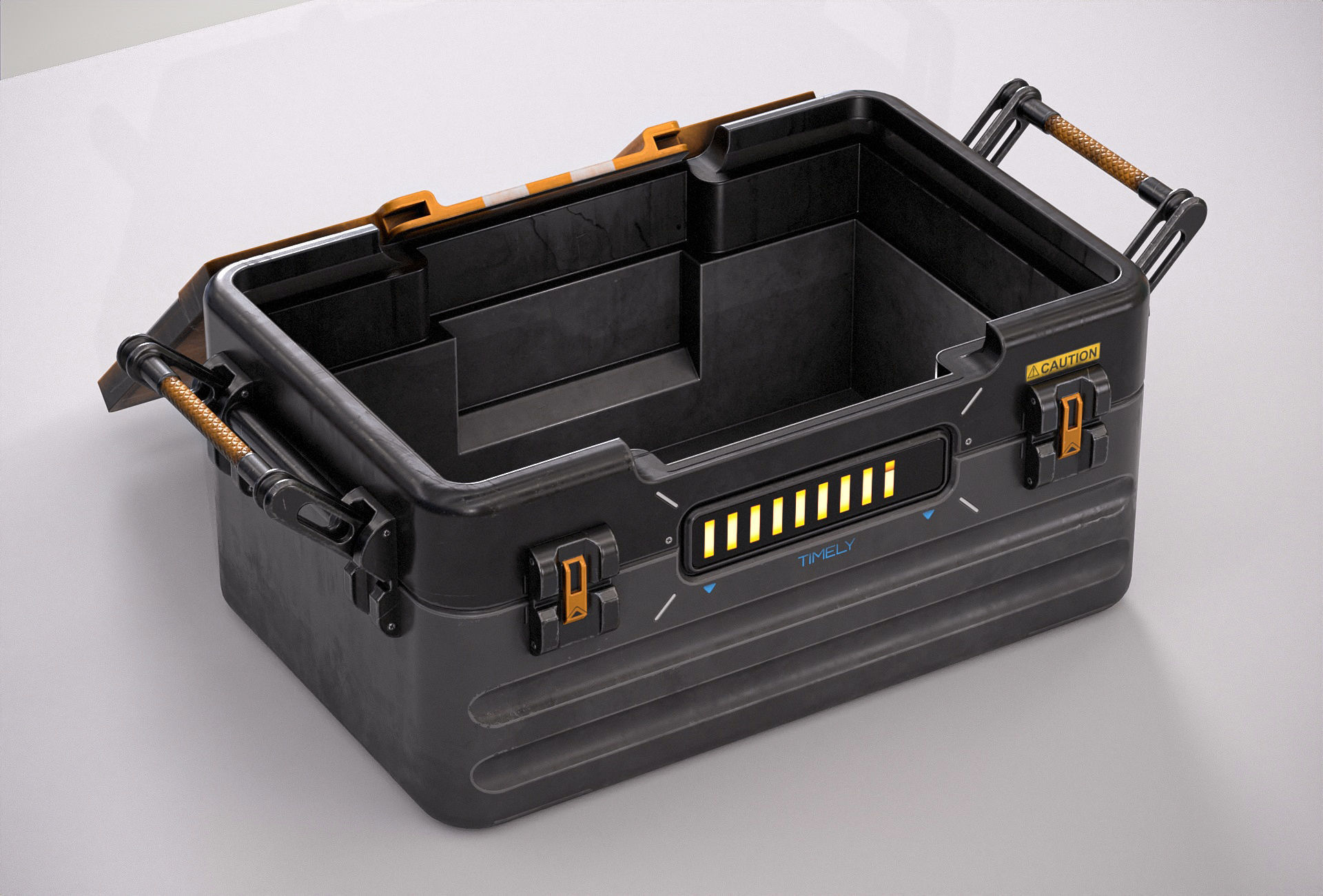 Sci-fi Crate PBR Low-poly 3D model_9