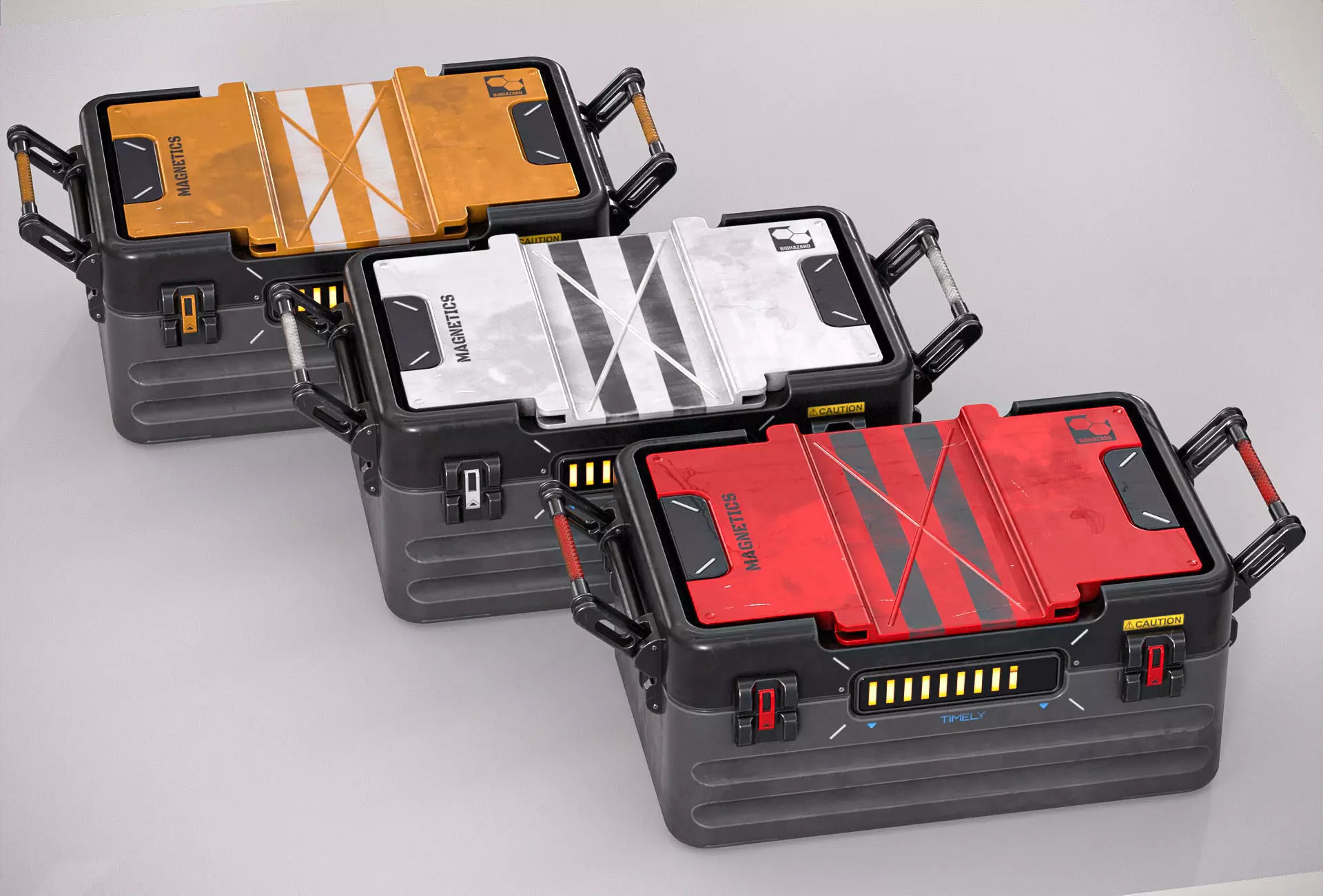 Sci-fi Crate PBR Low-poly 3D model_0