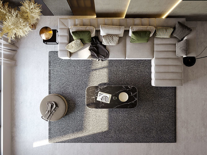 interior living room scene 32 3D model 3