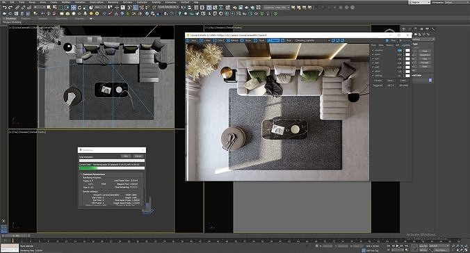 interior living room scene 32 3D model 5