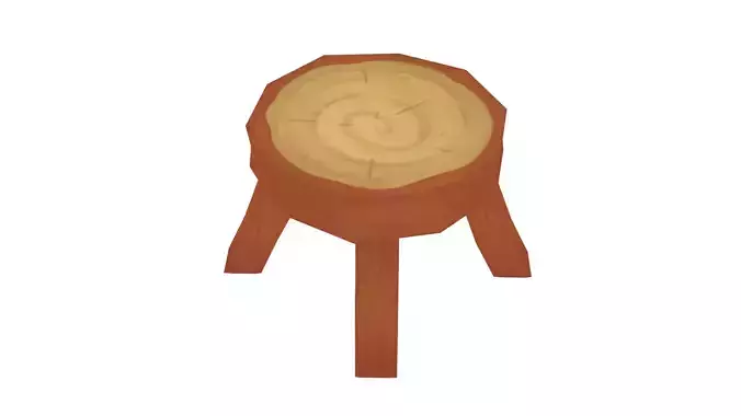Wooden Stool - Hand Painted