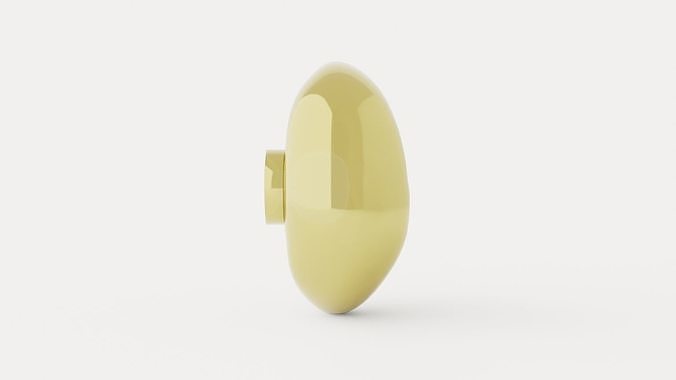 Melt Surface Wall Lamp - Gold Low-poly 3D model