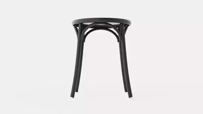 No 60 Stool Rattan - Black