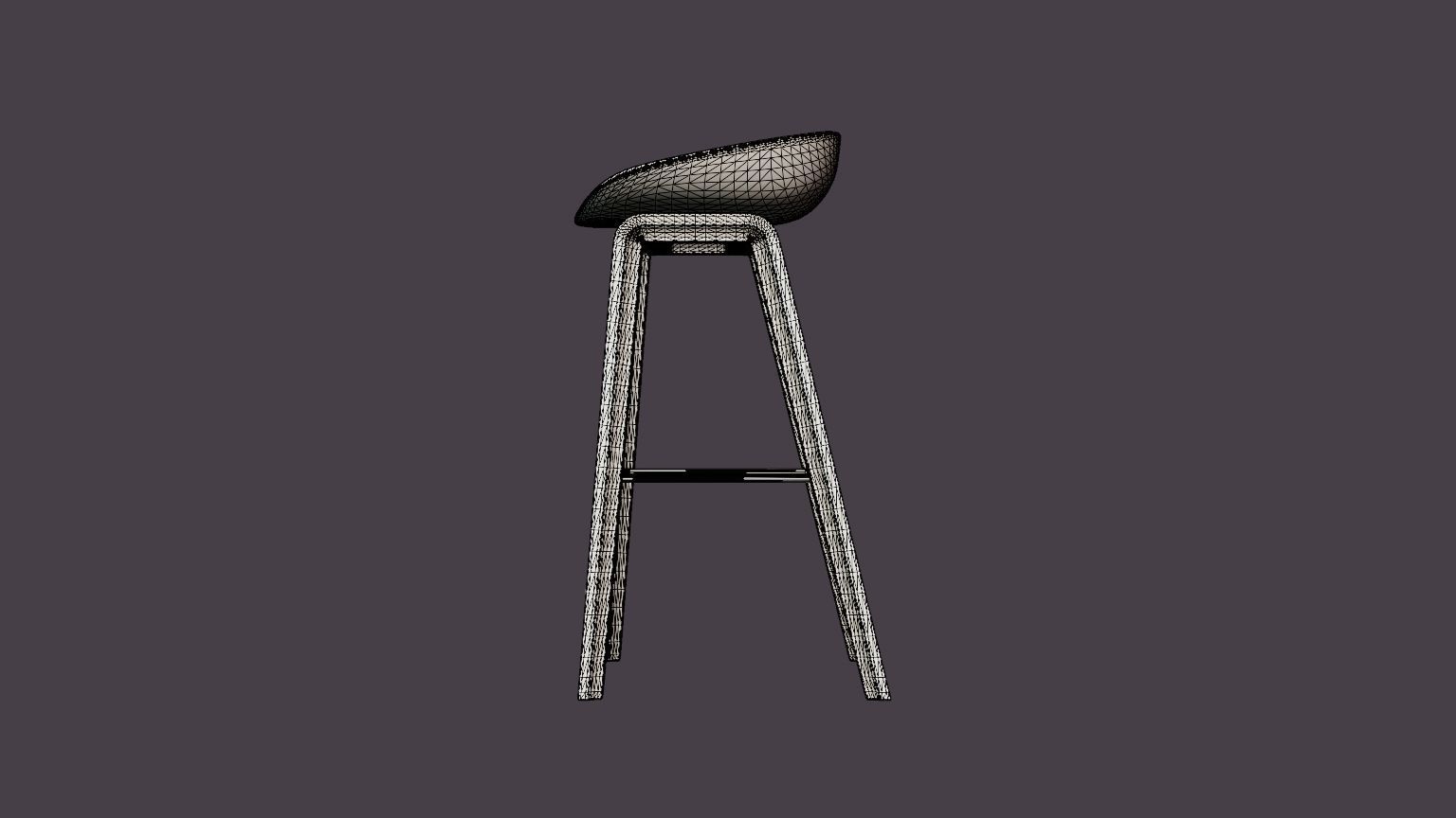 About A Stool 32 Low-poly 3D model_7