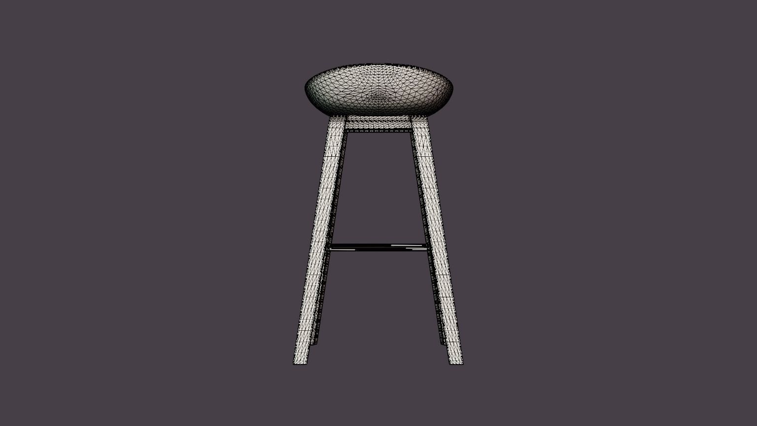 About A Stool 32 Low-poly 3D model_5