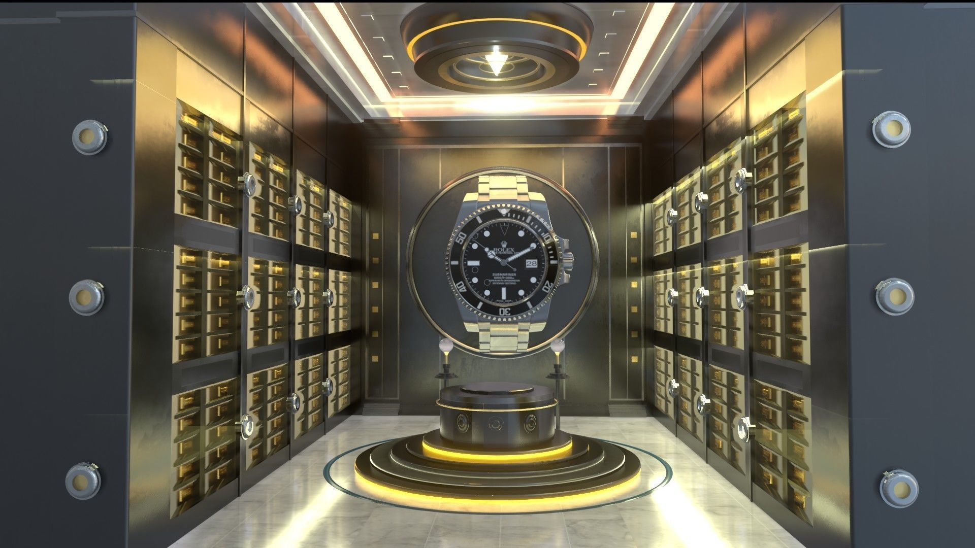 SAFE - VAULT LOCKER ROOM - PBR TEXTURES - GAME-VR READY Low-poly 3D model_5