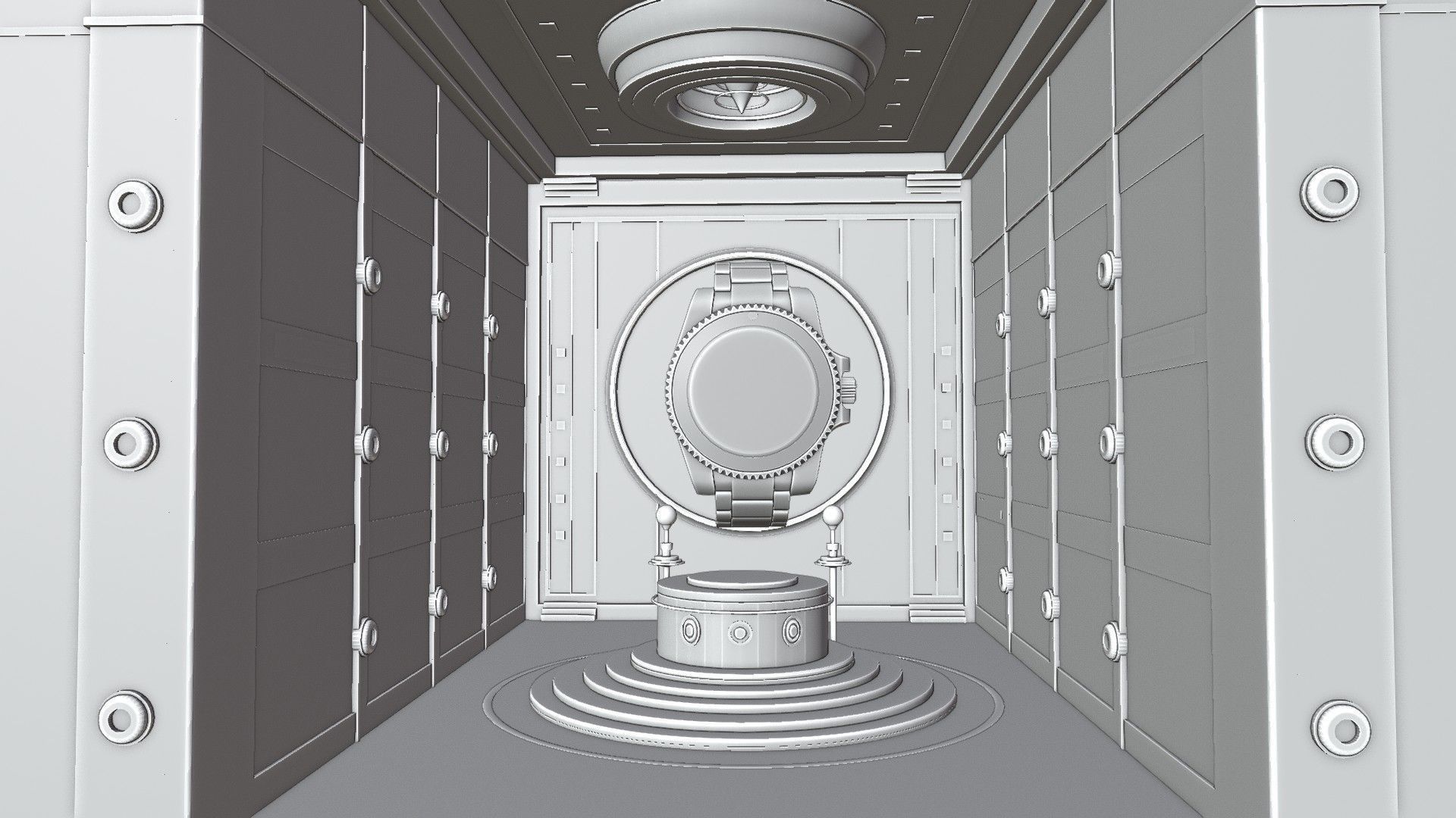 SAFE - VAULT LOCKER ROOM - PBR TEXTURES - GAME-VR READY Low-poly 3D model_6