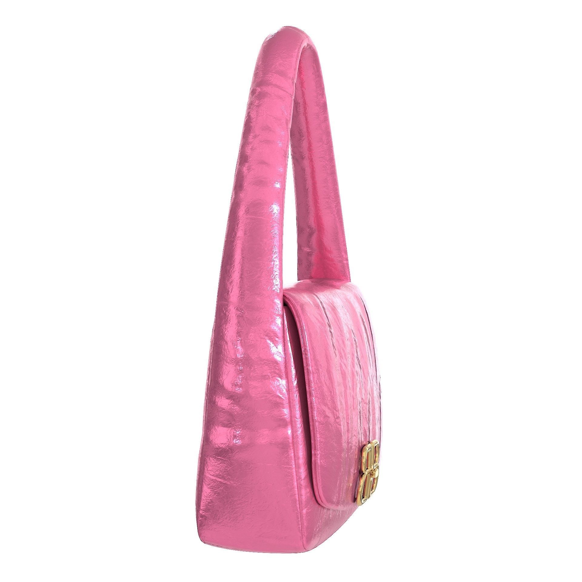 Balenciaga Monaco Small Sling Bag Pink Low-poly 3D model_1