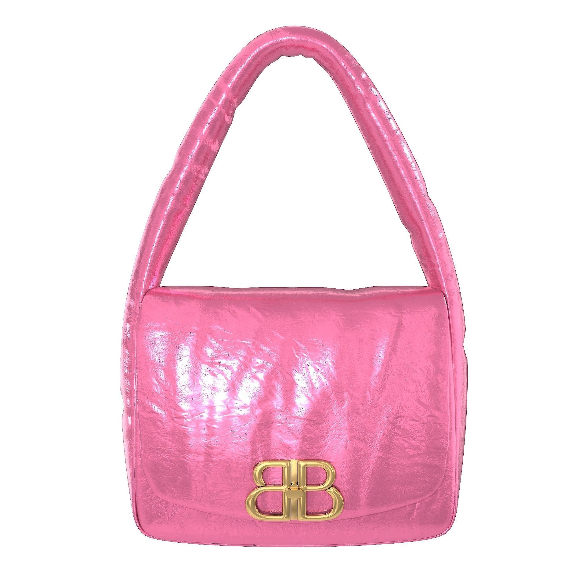Balenciaga Monaco Small Sling Bag Pink Low-poly 3D model_3