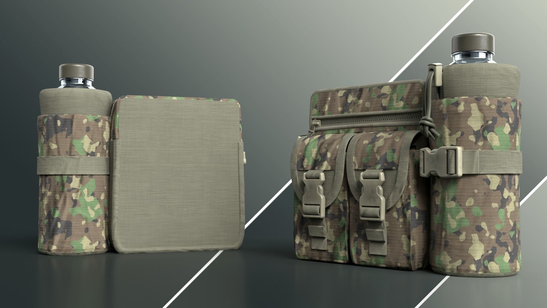 Military and Tactical Multi Pouch Bag 01 Free 3D model_5