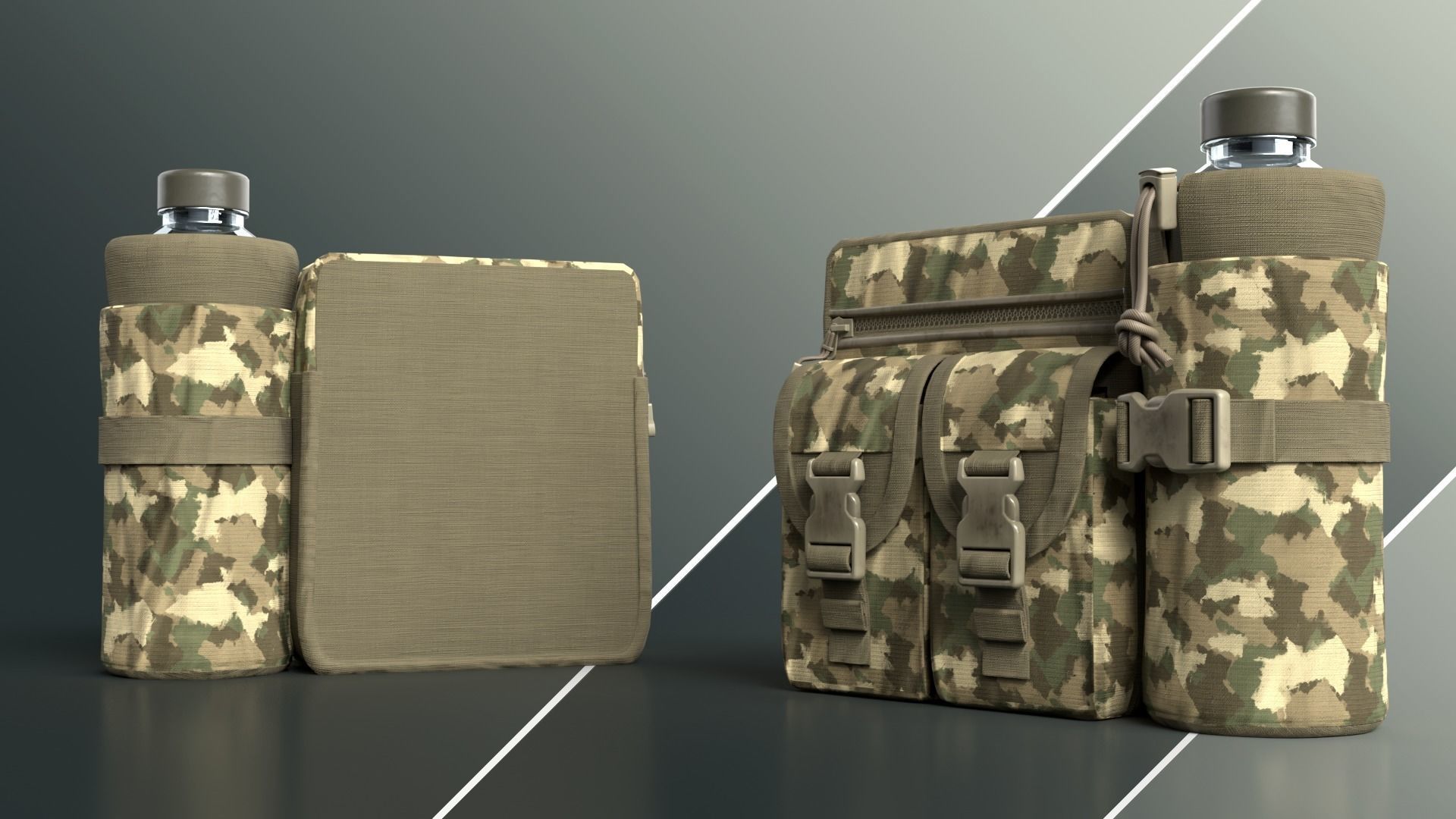 Military and Tactical Multi Pouch Bag 01 Free 3D model_3