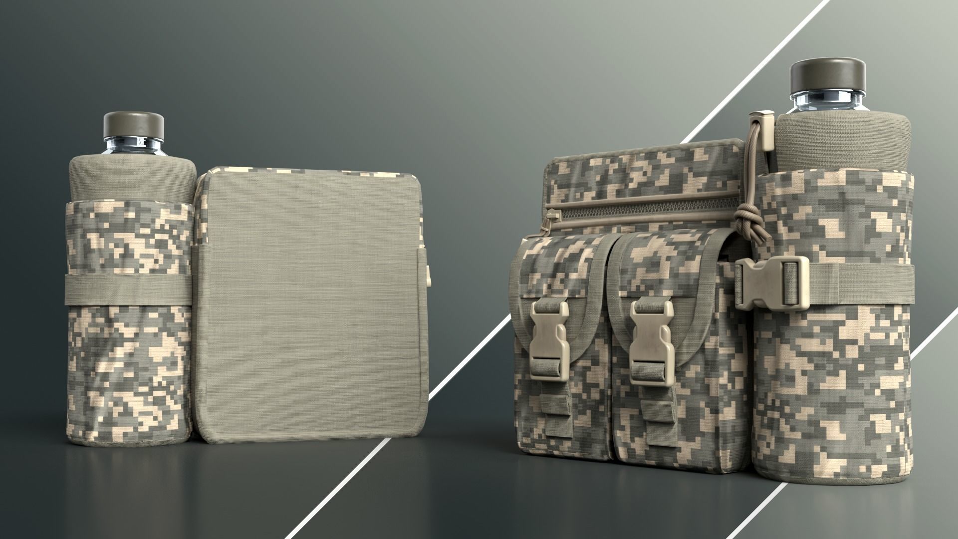 Military and Tactical Multi Pouch Bag 01 Free 3D model_1