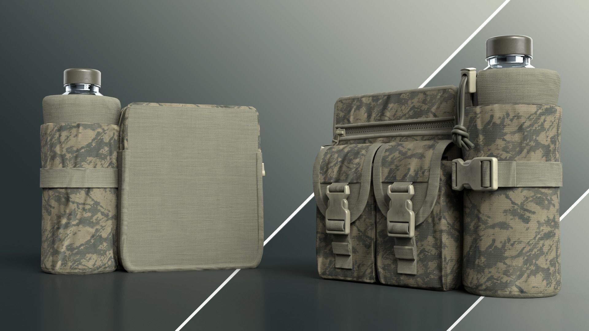 Military and Tactical Multi Pouch Bag 01 Free 3D model_2