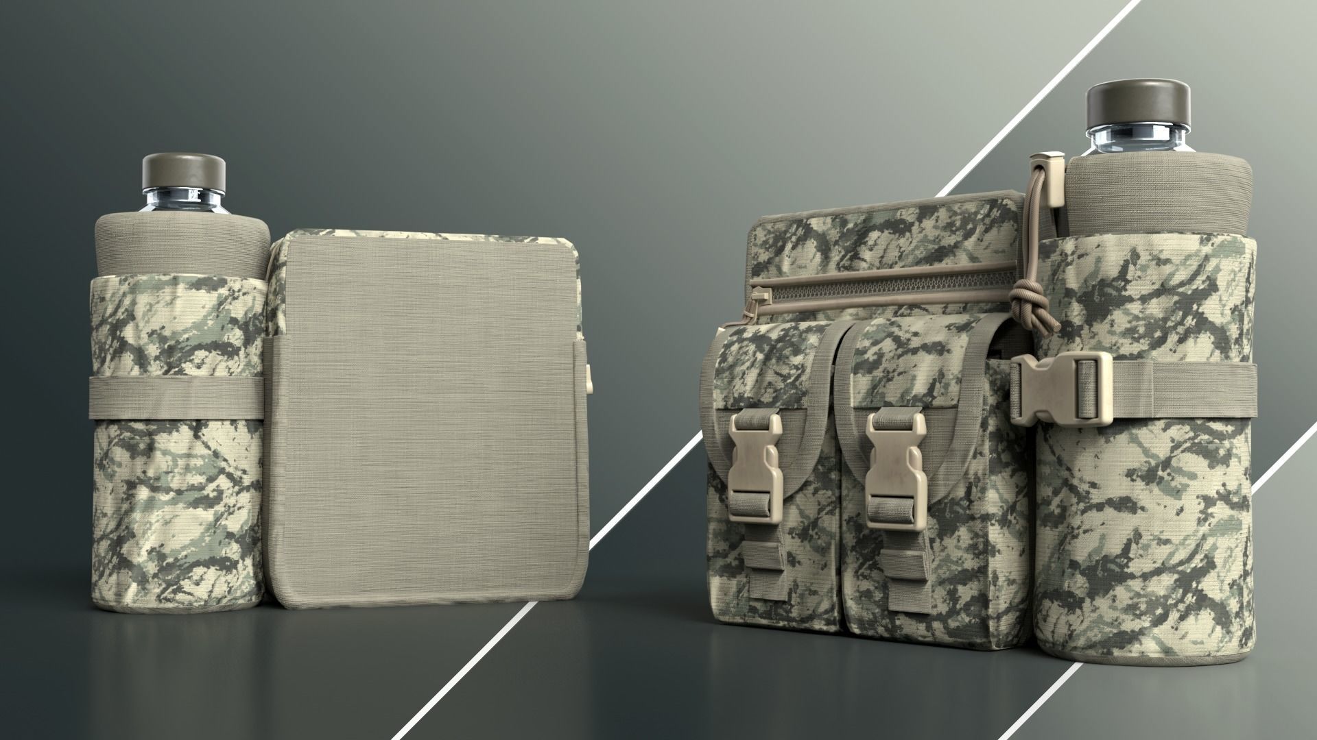 Military and Tactical Multi Pouch Bag 01 Free 3D model_4