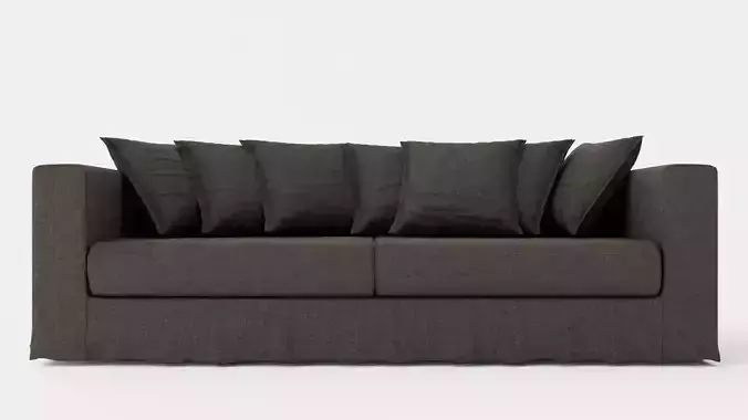 Le Grand Air 3-Seater Sofa Linen - Smokey Granite