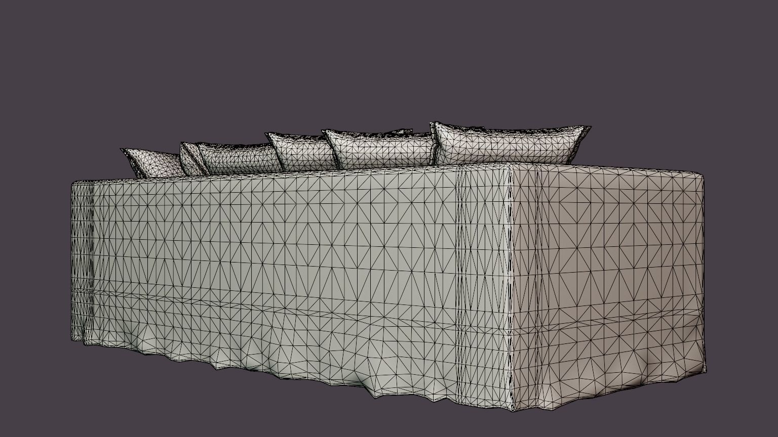 Le Grand Air 3-Seater Sofa Linen - Savage Linen Low-poly 3D model_6