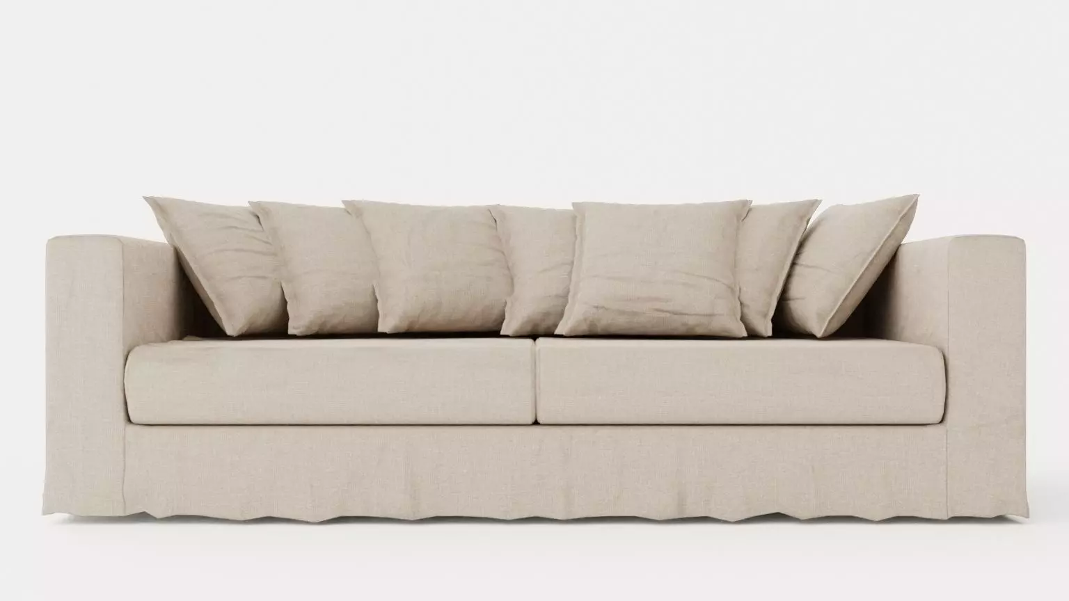 Le Grand Air 3-Seater Sofa Linen - Savage Linen Low-poly 3D model_0