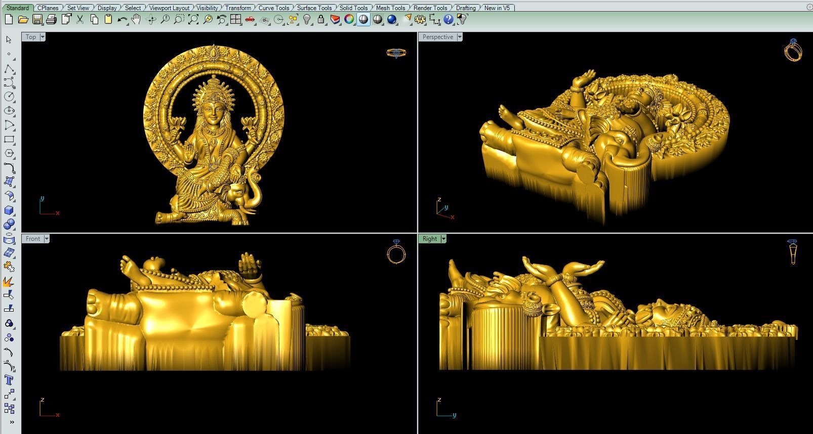 Gaja Lakshmi Artwork-35 3D print model_8