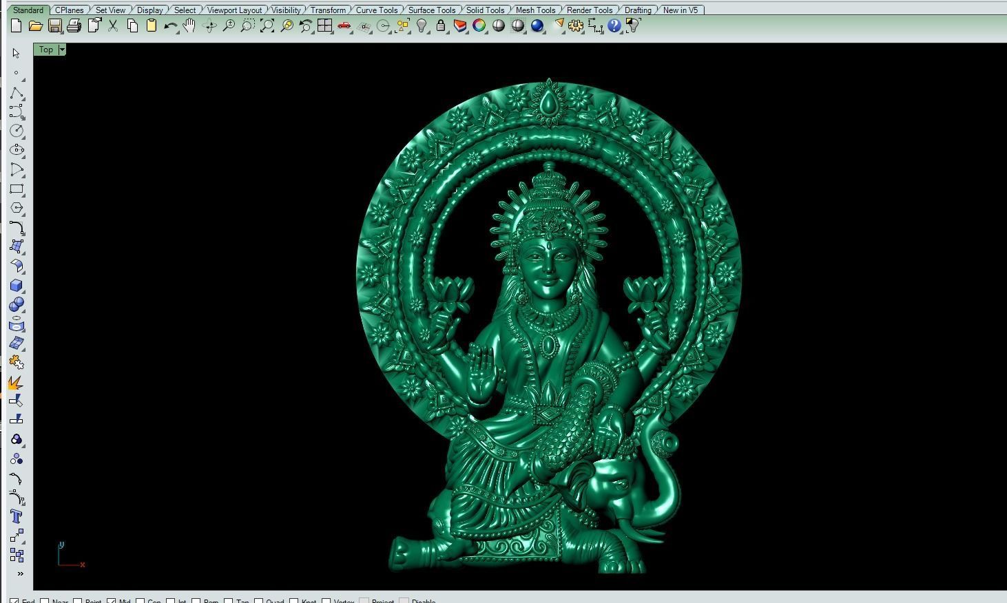Gaja Lakshmi Artwork-35 3D print model_13