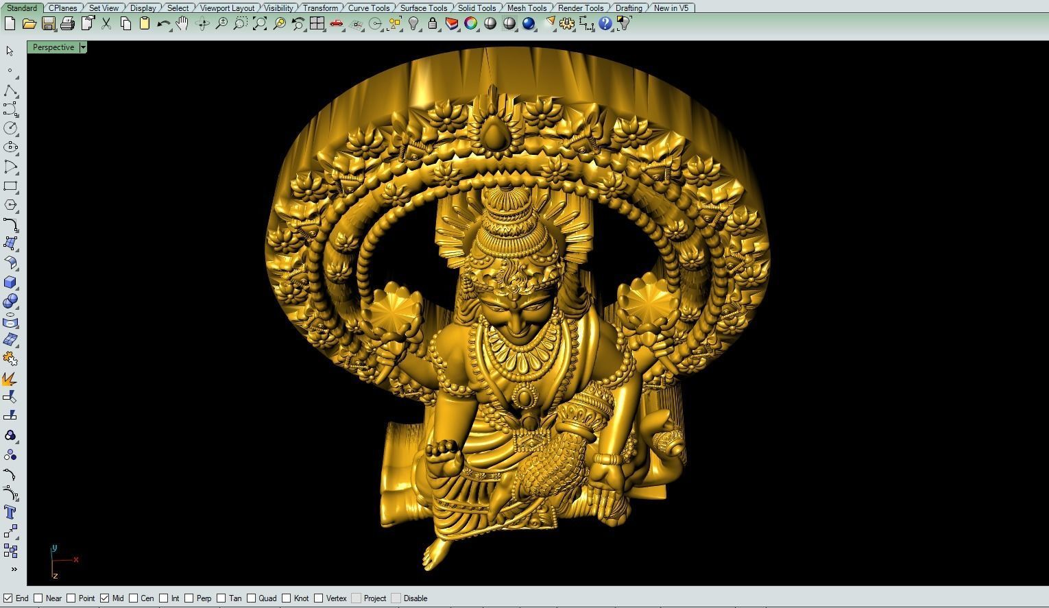 Gaja Lakshmi Artwork-35 3D print model_1