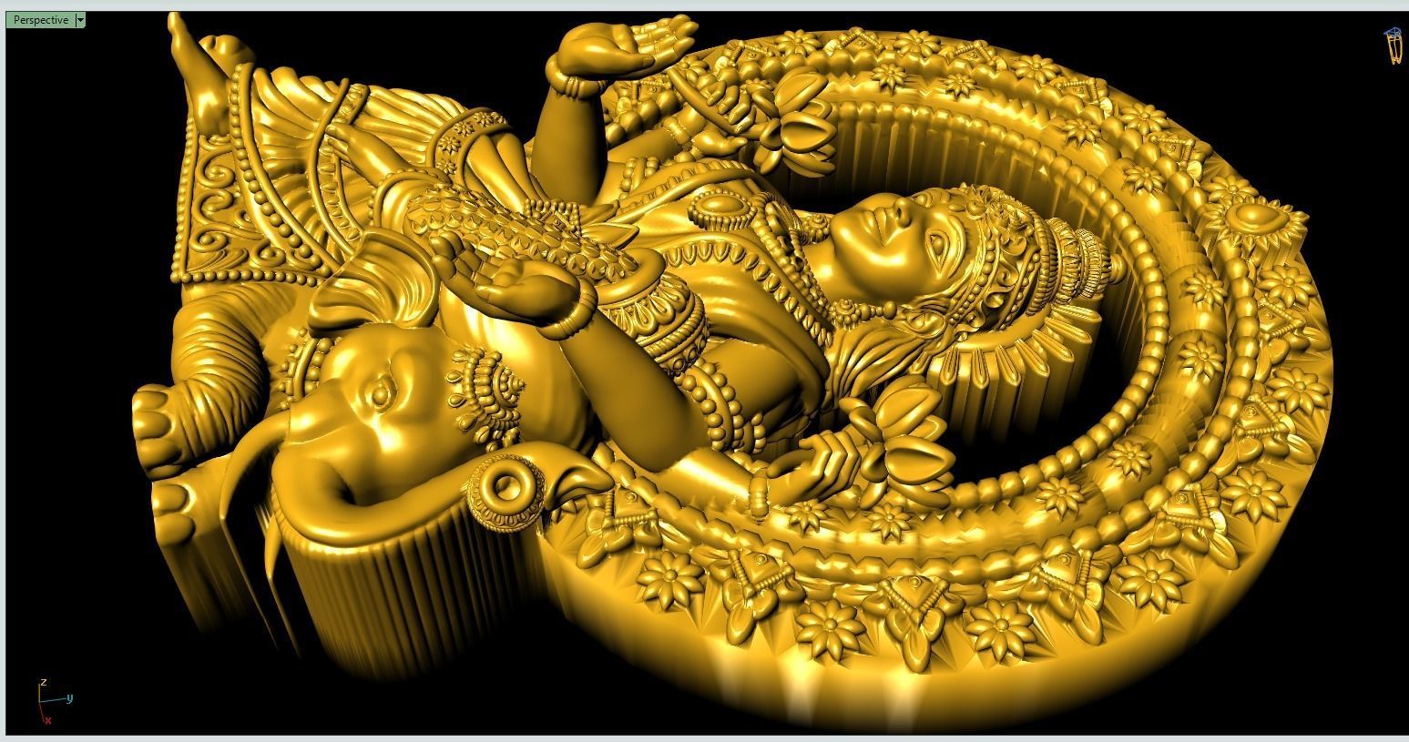 Gaja Lakshmi Artwork-35 3D print model_11