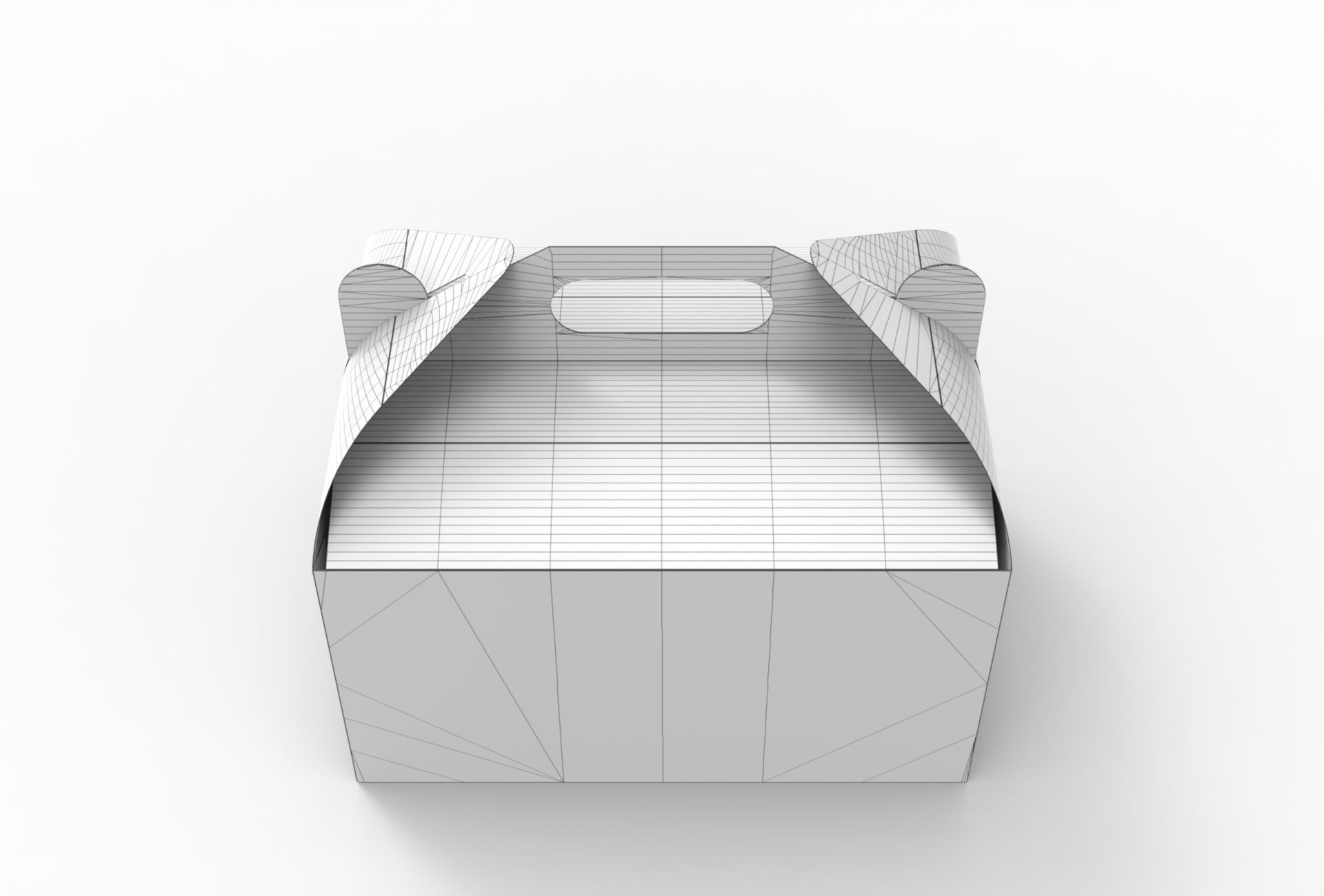 Gable Packaging Box Carrying Handle 280x200x150mm Texture_5