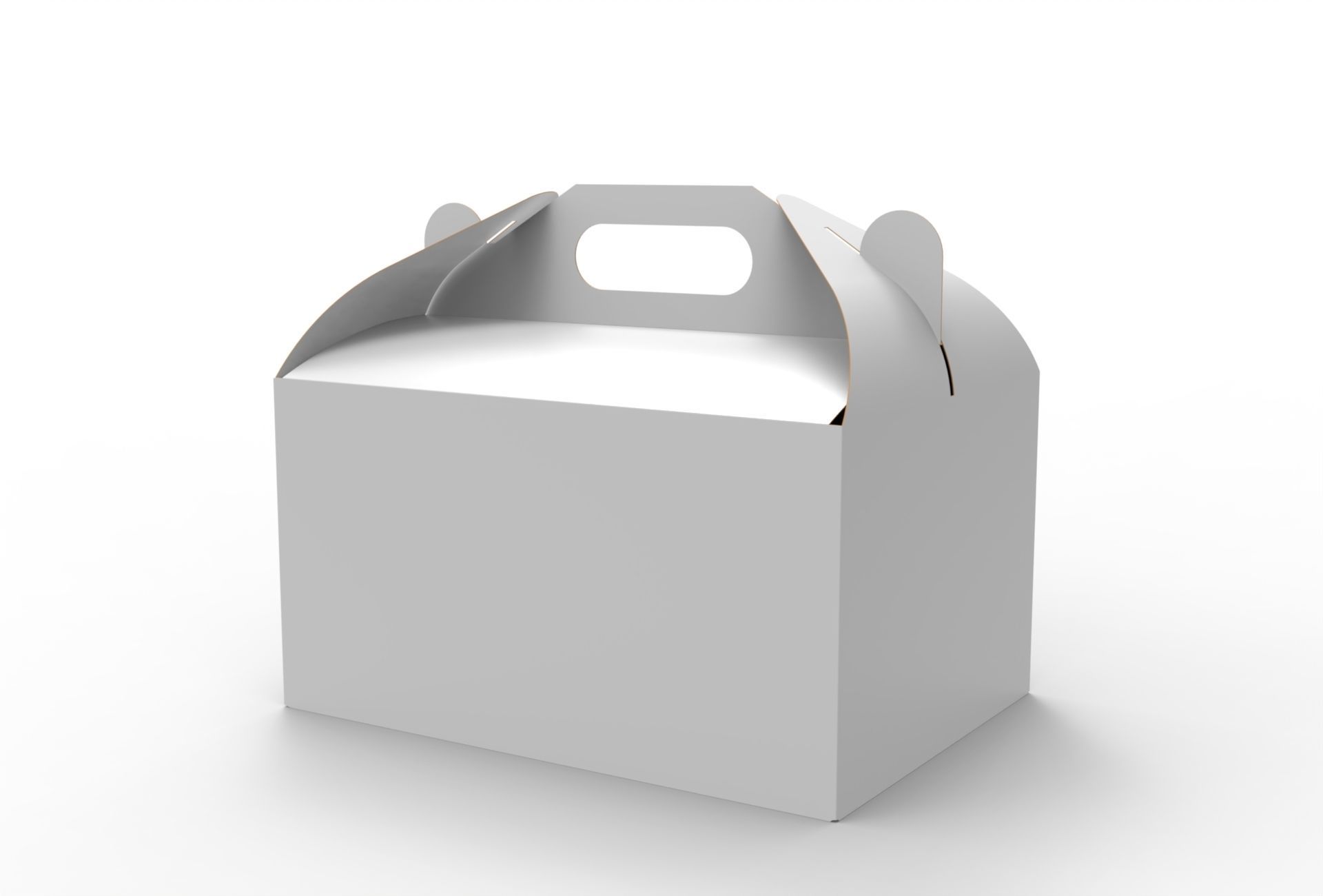 Gable Packaging Box Carrying Handle 280x200x150mm Texture_1