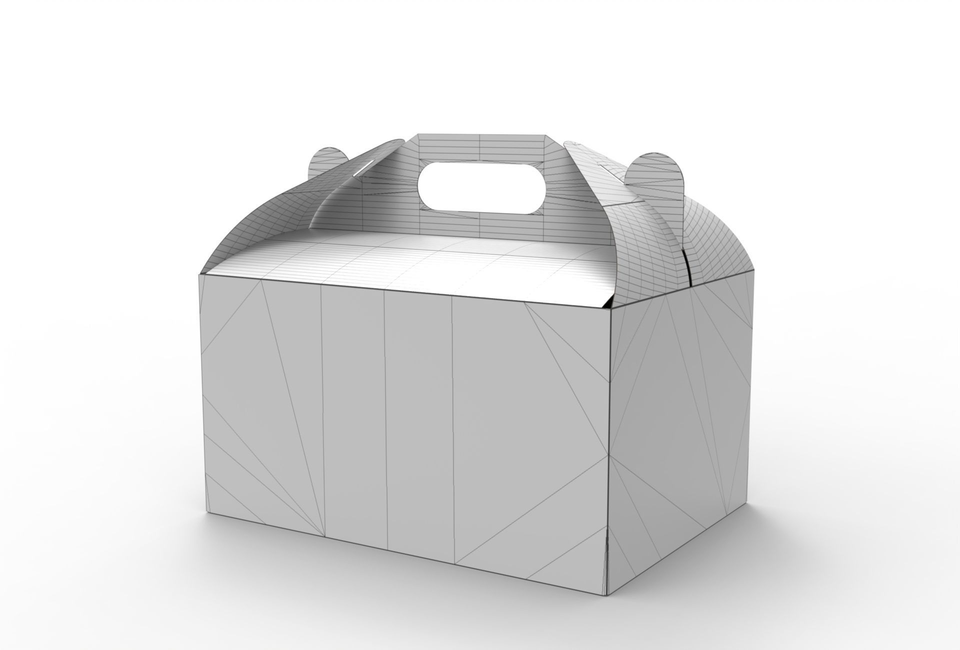 Gable Packaging Box Carrying Handle 280x200x150mm Texture_4