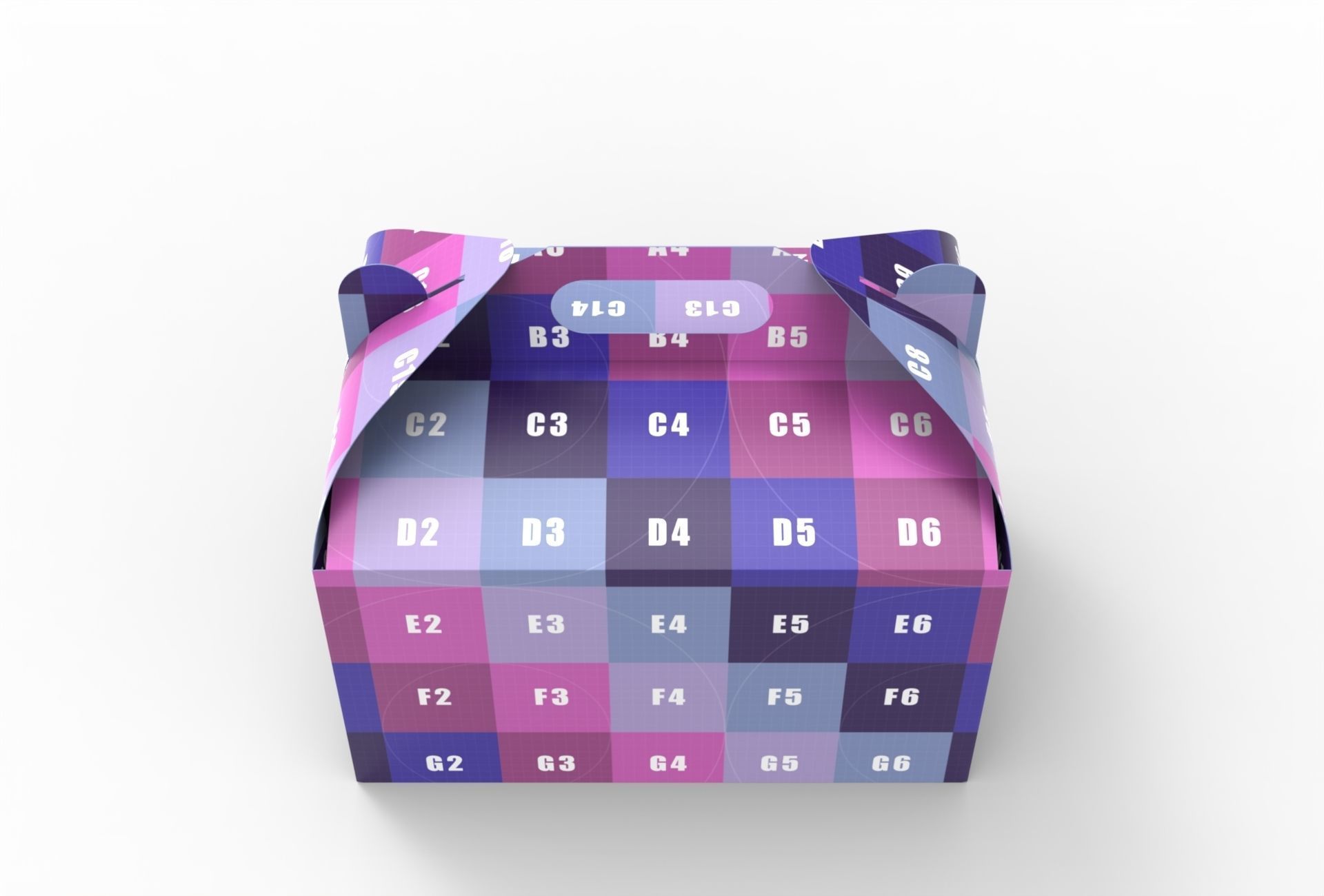 Gable Packaging Box Carrying Handle 280x200x150mm Texture_8