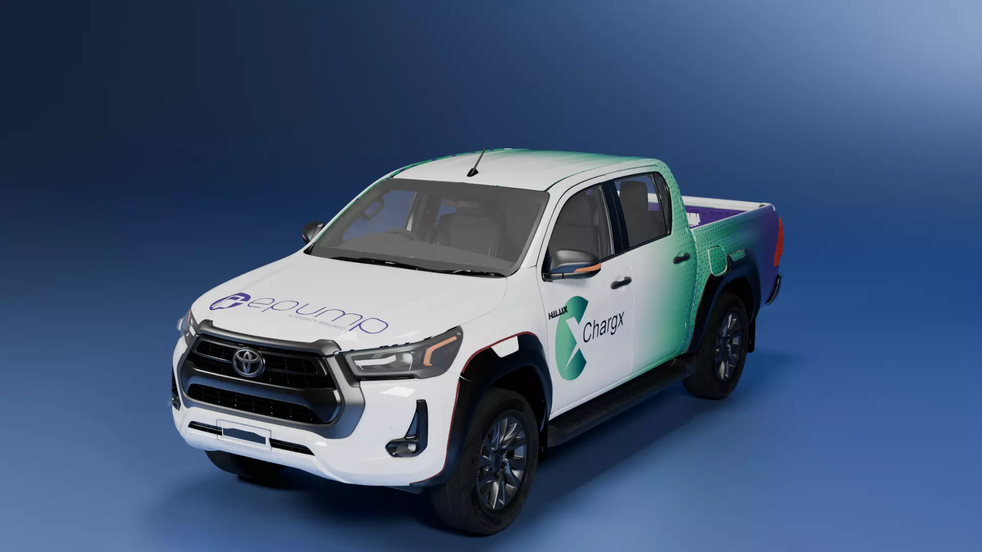 chargX hilux powered by epump Free 3D model_0