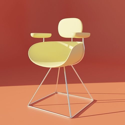 Minimal modern chair 3D model