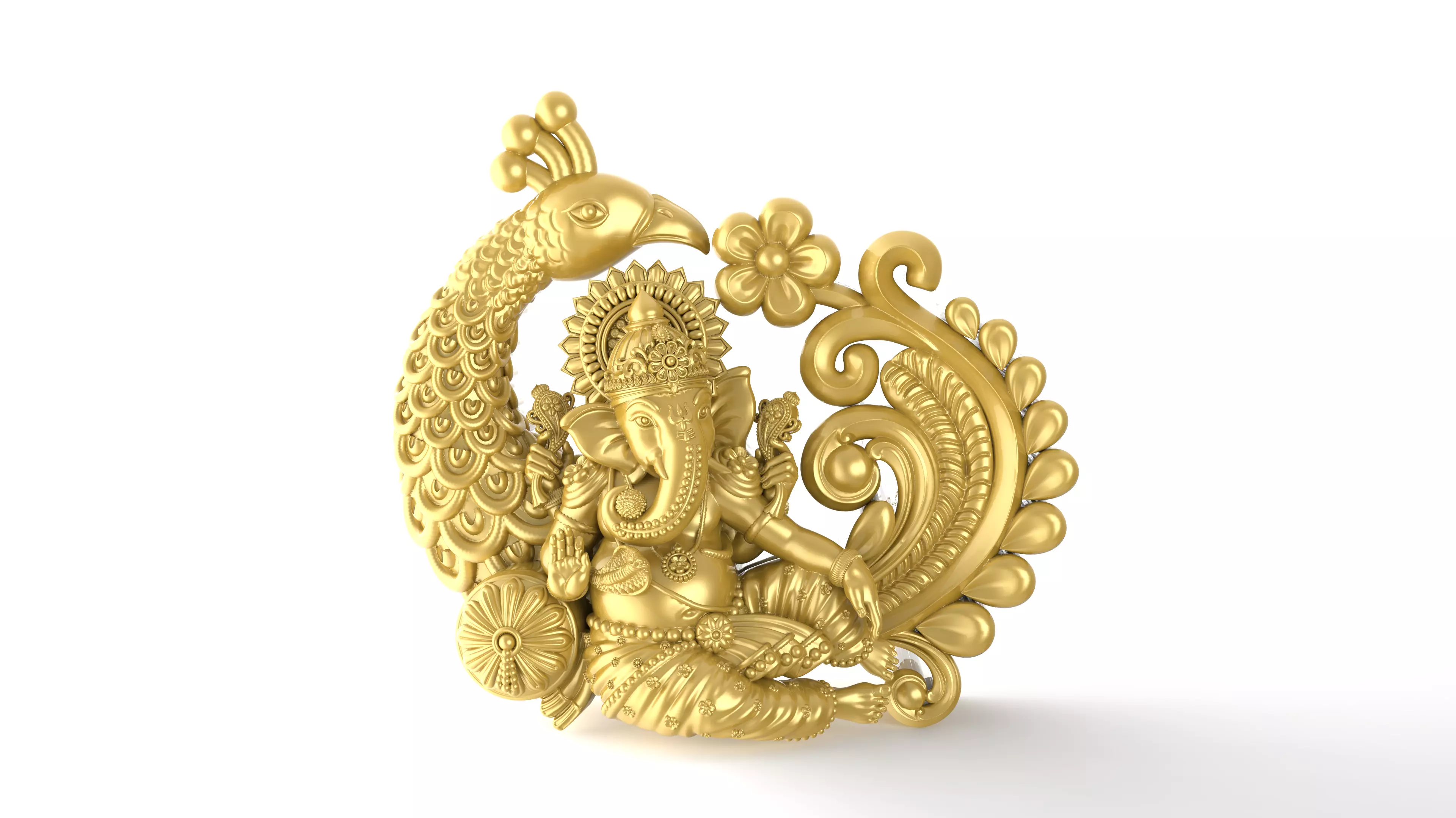 Peacock Ganesh Artwork-37 3D print model_0
