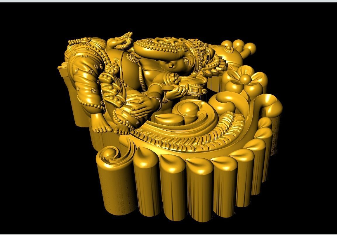 Peacock Ganesh Artwork-37 3D print model_11